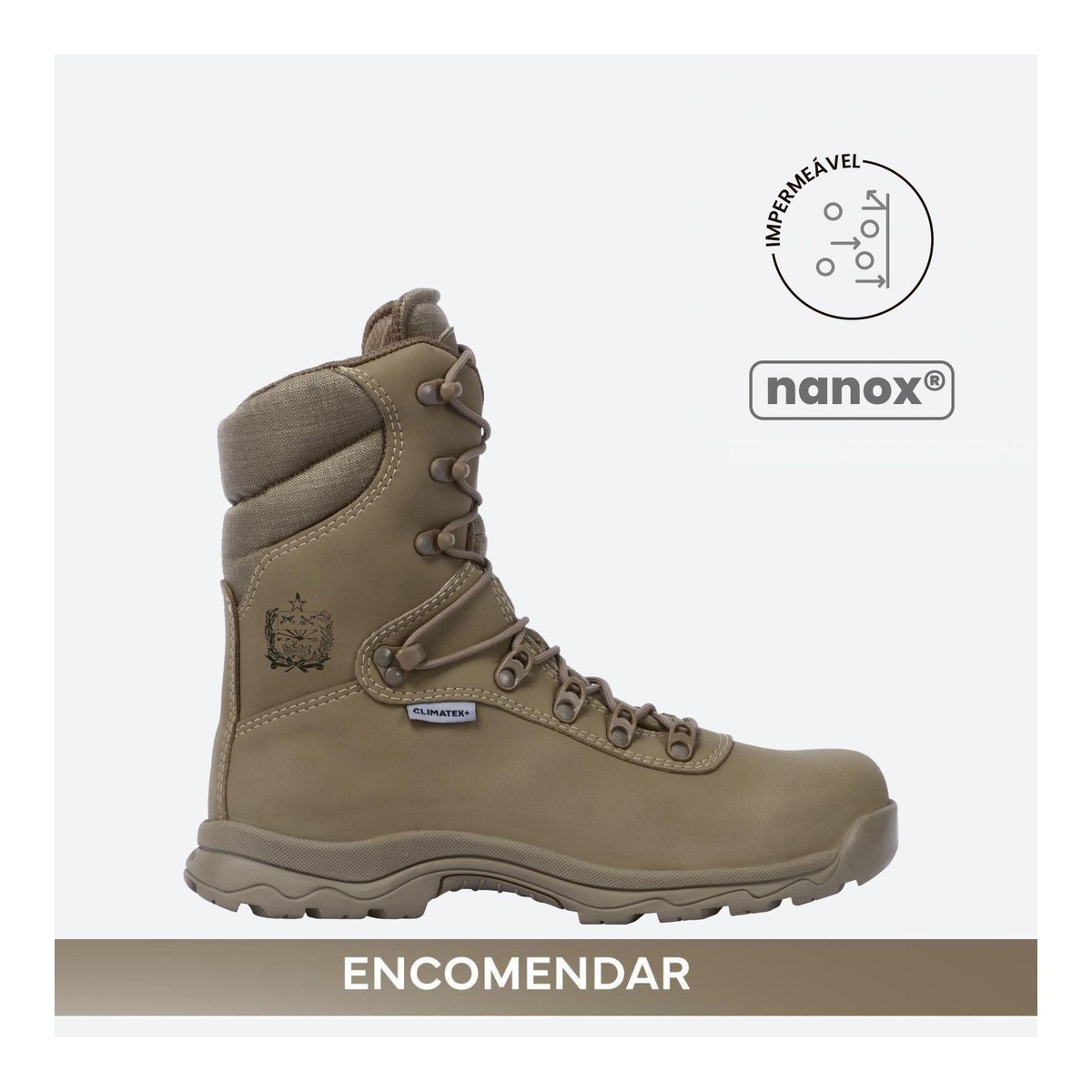 Coturno Padrão PMSC - Cáqui - impermeável - Encomendar