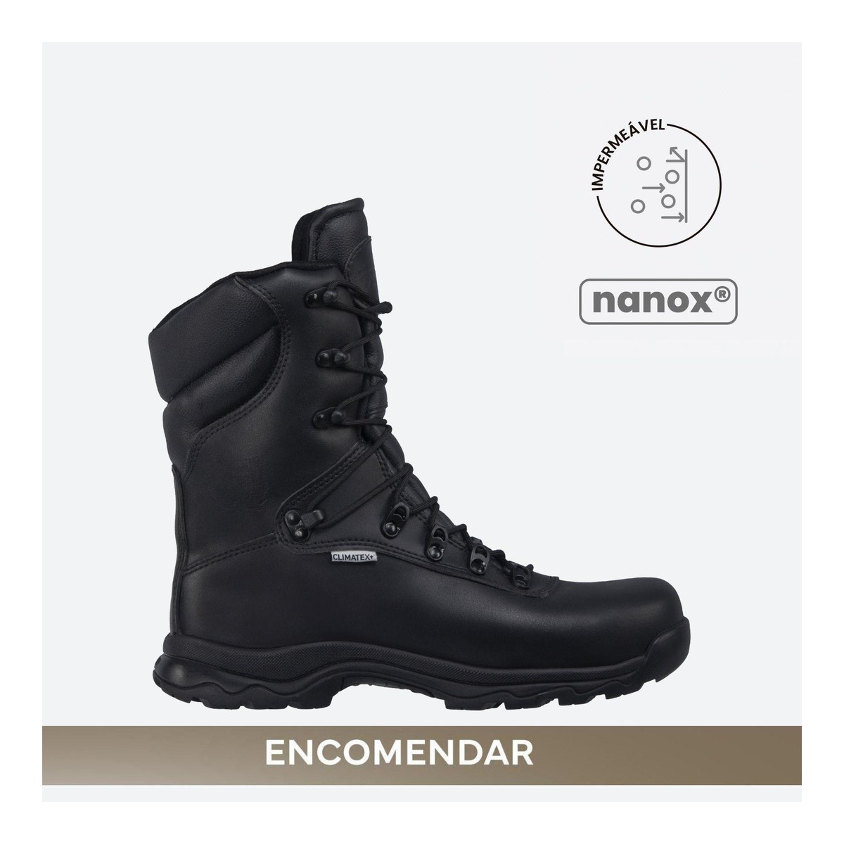 Coturno Padrão PMSC - Preto - Impermeável - Encomendar